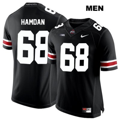 Men's NCAA Ohio State Buckeyes Zaid Hamdan #68 College Stitched Authentic Nike White Number Black Football Jersey HW20H34BO